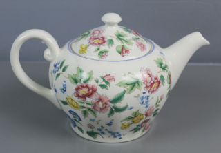 Laura Ashley Hazelbury Ceramic Teapot With Lid Floral Design Chintz (gs E5)