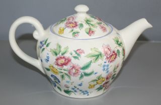 Laura Ashley Hazelbury Ceramic Teapot with Lid Floral Design Chintz (GS E5) 2