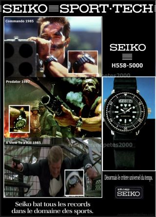 Vintage Seiko Digital Movie Watch Arnie H558 - 5000 007 Bond Roger Moore Diver