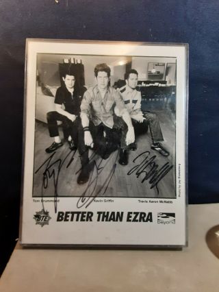 B&w Autographed Pic Better Than Ezra Drummond,  Griffin,  Mcnabb