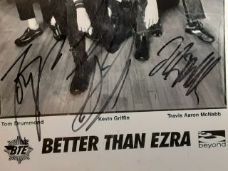 B&W Autographed Pic Better Than Ezra Drummond,  Griffin,  McNabb 2