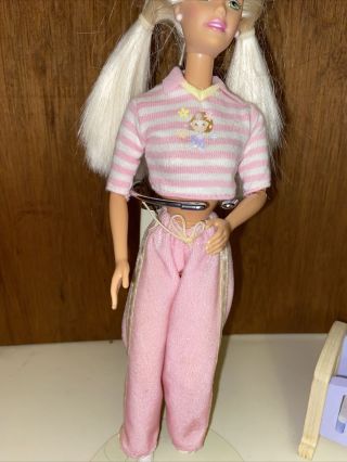 Barbie And Krissy Bedtime Baby Barbie Doll with baby chrissy and crib blankets 3