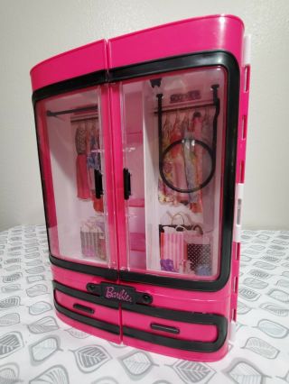 Barbie Pink Wardrobe Closet Storage Carrying Case Mattel