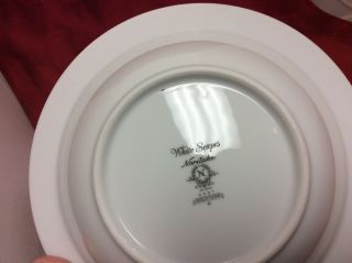 Noritake White Scapes Whitecliff Platinum Round Vegetable Bowl 9 3/3 Inches 2