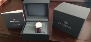 Tag Heuer Carrera Watch With Purple Alligator Band