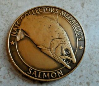 North American Fishing Club Token Salmon Medallion Collectors Coin