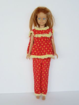Vintage 1963 Skipper Mattel Barbie Doll W/ Red Hair & Blue Eyes