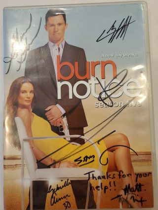 Burn Notice Season 5 Dvd Autographed By Cast