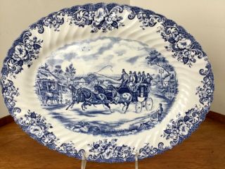 Johnson Brothers Coaching Scenes Serving Platter Oval 13 7/8” England Cond.