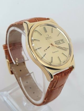 Outstanding 1972 Vintage Omega Geneve Day Date Automatic 166.  169 Cal.  1022 Watch