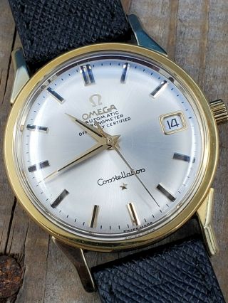 Stunning Vintage Nos Omega Constellation Chronometer Gold/ss Automatic 564 Watch