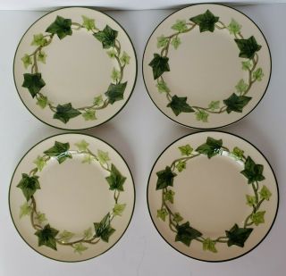 Vtg Franciscan Ivy Pattern 8.  5 " Salad Plate Hand Decorated California X4