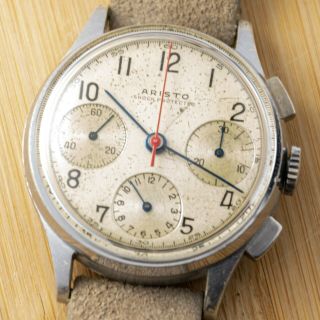 1940s - Aristo = Heuer 345 ? - Vintage Chronograph - Valjoux 71 - Three Register