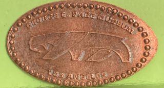La Brea Tar Pits George Page Museum Saber Tooth Tiger Elongated Penny Retired