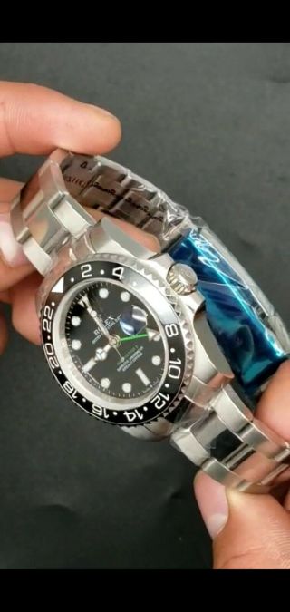 Rolex Gmt - Master Ii 116710ln Discontinued With Black Dial & Bezel On Oyster