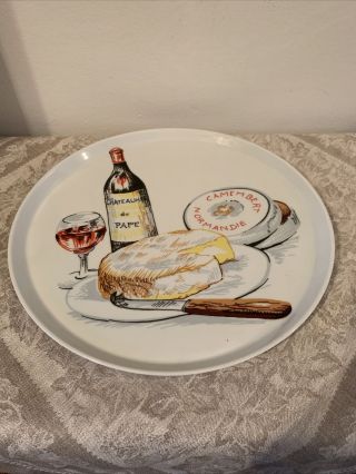 Philippe Deshoulieres Limoges France Cheese And Wine Platter White Porcelain