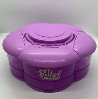 Polly Pocket Flower Storage Carry Organizer Case Purple 2004