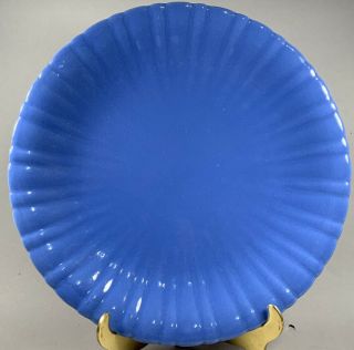 Vintage 10 1/2 Inch Stangl Colonial Blue Ribbed Dinner Plate
