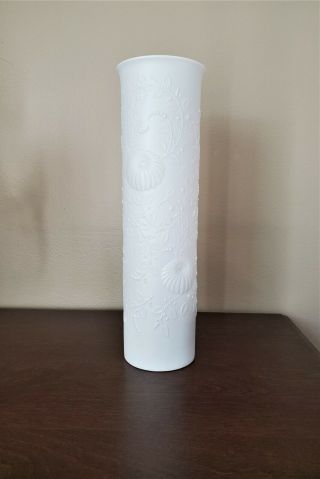 Vintage Ak Kaiser White Bisque Porcelain Art Nouveau Vase 11 " Numbered 547/29