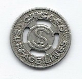 Chicago Surface Lines - Chicago,  Illinois Transit Token Il 150 T