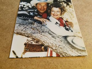 ROY ROGERS AND DALE EVANS SIGNED AUTOGRAPH 8 BY 10 PHOTO 3