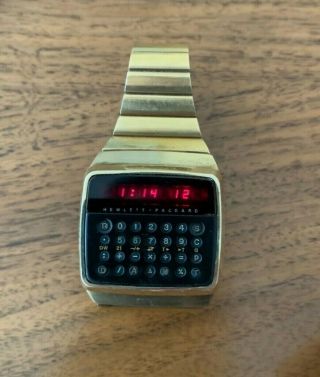 Vintage Hewlett Packard Hp - 01 Led Calculator Digital Watch 1977 -