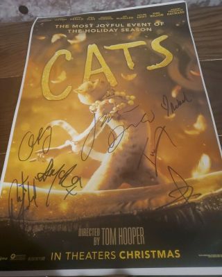 Cats Signed 11x17 Movie Poster Photo Jason Derulo Rebel Wilson Robert Fairchild