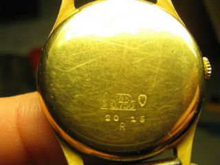 Vintage Bucherer 21 jewels Automatic 18K Solid Gold Men ' s Watch 3