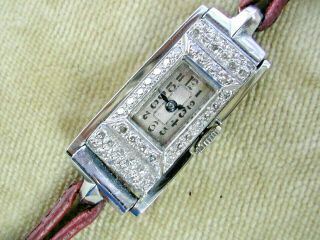 Asprey Art Deco Platinum And Diamond Cocktail Watch,  Simply Stunning.