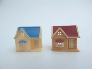 Sylvanian Families Miniature Toy Shop Houses Cosy Cottage & Applewood Cottage