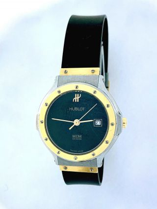 Hublot Classic Mdm 18k Yellow Gold/stainless Steel Ladies Watch Model 1391.  100.  2