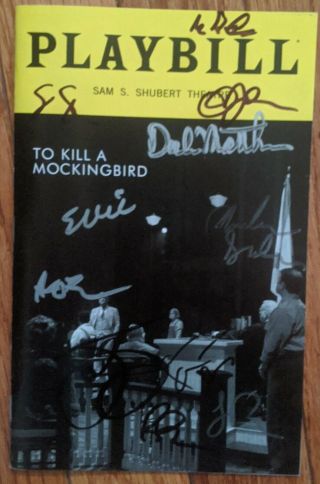 To Kill A Mockingbird Playbill Signed 11 Times Broadway Cast