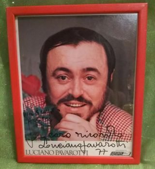 Signed Photo Picture Of Luciano Pavarotti Italian Opera Tenor Signature (1977)
