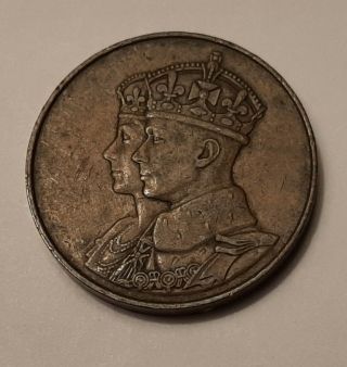 1939 King George Vi Royal Visit To Canada Bronze Medal