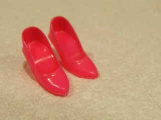 1960 ' s Japan hot pink closed heel and toe,  spiked heel shoe for Barbie 2
