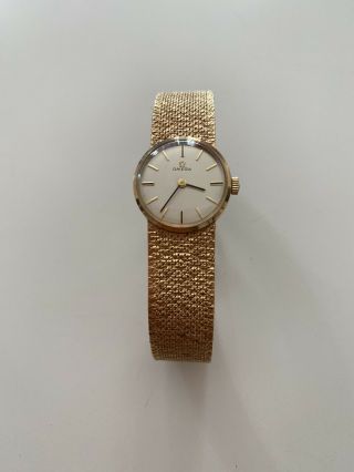 Omega Vintage Ladies Watch 1960’s 9ct Solid Gold And Bracelet Box And Papers