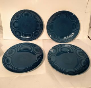 Set Of 4 Royal Doulton Gordon Ramsay Maze Blue Dinner Plates 11 "