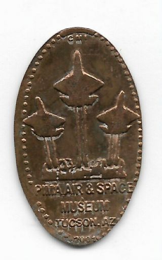 Pima Air & Space Museum Tucson Arizona Elongated Penny One Cent Coin Token Jets