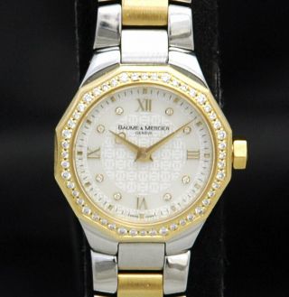 Baume Mercier Geneve Riviera Diamond 18k Gold 750 Lady Swiss Watch Luxury 66508