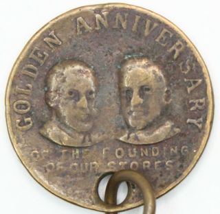 1888 - 1938 Plymouth Clothing Co.  Golden Anniversary Fob / Token / Keychain 2