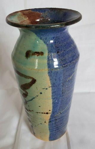 Beth Mangum Art Pottery Vase 1998 North Carolina Studio 8 1/8 " Tall