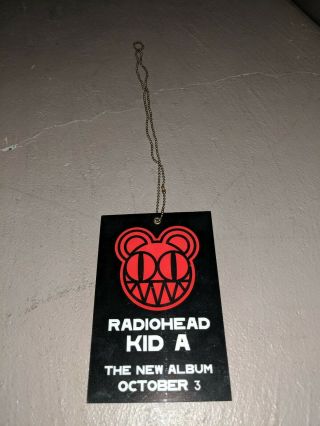 Radiohead Promo - Kid A Record Store Promo Lanyard - Release Day