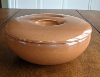 Russel Wright Iroquois Covered Casserole Dish Serving Bowl Apricot 2 Qt