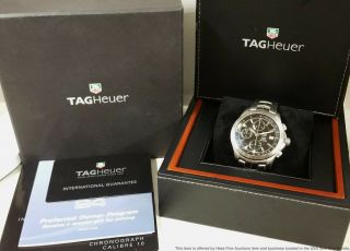 Tag Heuer Link Chronograph Divers Mens Watch Box Papers Ticking To Fix