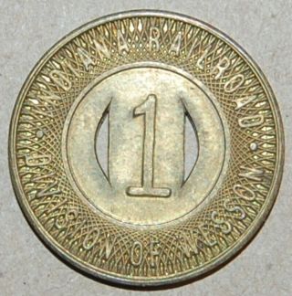 Indiana Railroad - Division Of Wesson Illinois Transit Token In 997 A