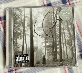 Taylor Swift Autographed Folklore Cd And Hand Signed