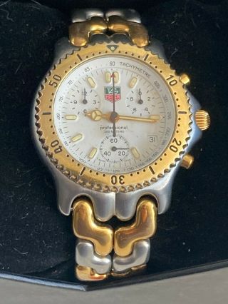 Rare Vintage Tag Heuer Sel Series Professional Chronograph Watch Ch1120 - 0.  Bb0424