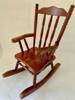 Wooden Doll Rocking Chair 14 " Tall Fits American Girl Doll