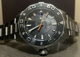 Tag Heuer Black Aquaracer Watch Mens Waj1110.  Ba0870 Ss Professional