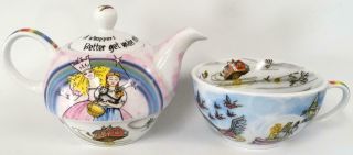 Paul Cardew The Wizard Of Oz Tea Party For One 3 Piece Set Rainbow Teapot Cup
